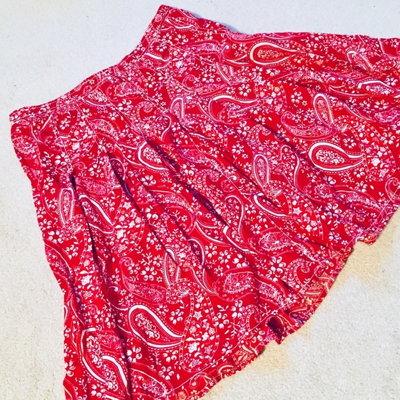 Red Paisley Skirt - Picture 2 of 4